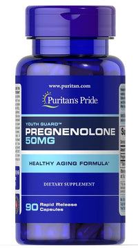 Vorschaubild für Eine Flasche Puritan's Pride pregnenolone 50 mg 90 Rapid Release Capsules für eine gesunde Alterung.