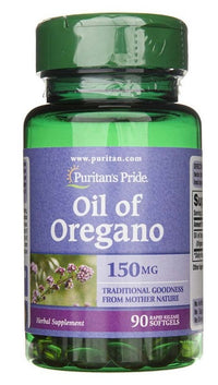 Vorschaubild für Puritan's Pride Oregano-Öl 150 mg 90 Softgels mit schneller Wirkstofffreisetzung zur Stärkung des Immunsystems.