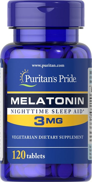 Puritan's Pride Melatonin 3 mg 120 Tabletten.