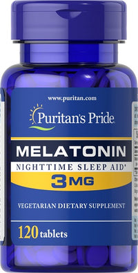 Vorschaubild für Puritan's Pride Melatonin 3 mg 120 Tabletten.