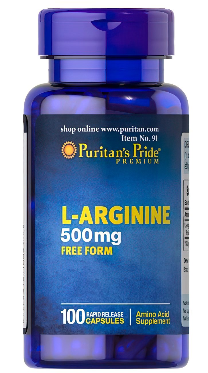 L-Arginin 500 mg in freier Form 100 Kapseln - Front 2