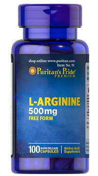 Vorschaubild für L-Arginin 500 mg in freier Form 100 Kapseln - Front 2
