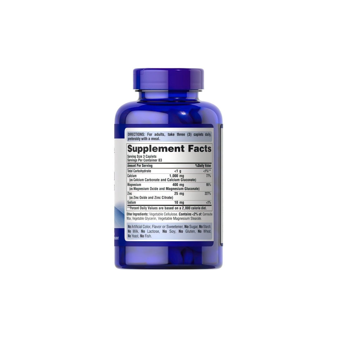 Chelated Calcium Magnesium Zink 250 überzogene Kapseln - Supplement Fakten