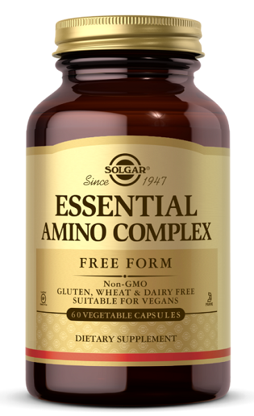 Solgar Essential Amino Complex - freie Form - 60 pflanzliche Kapseln.