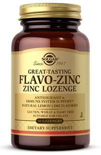 Daumennagel für Great tasting Flavo-Zinc Zink 23 mg 50 Lutschtabletten von Solgar.