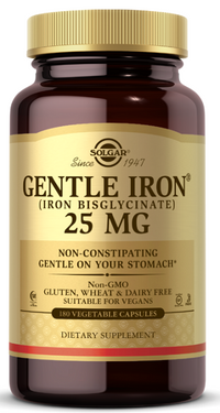 Vorschaubild für Solgar's Gentle Iron 25 mg 180 Veggie-Kapseln.