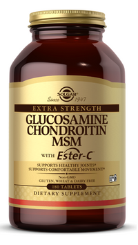 Vorschaubild zu Eine Flasche Solgar's Glucosamin, Chondroitin, MSM mit Ester-C 180 Tabletten.