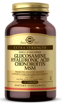 Vorschaubild für Eine Flasche Glucosamin, Hyaluronsäure, Chondroitin & MSM 60 Tabletten von Solgar.