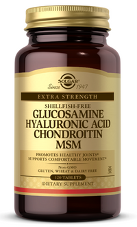 Vorschaubild für Eine Flasche Solgar Glucosamin, Hyaluronsäure, Chondroitin & MSM 120 Tabs.