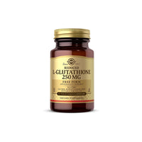 Thumbnail for Eine Flasche Solgar Reduziertes L-Glutathion 250mg Kapseln, ein antioxidatives Ergänzungsmittel.