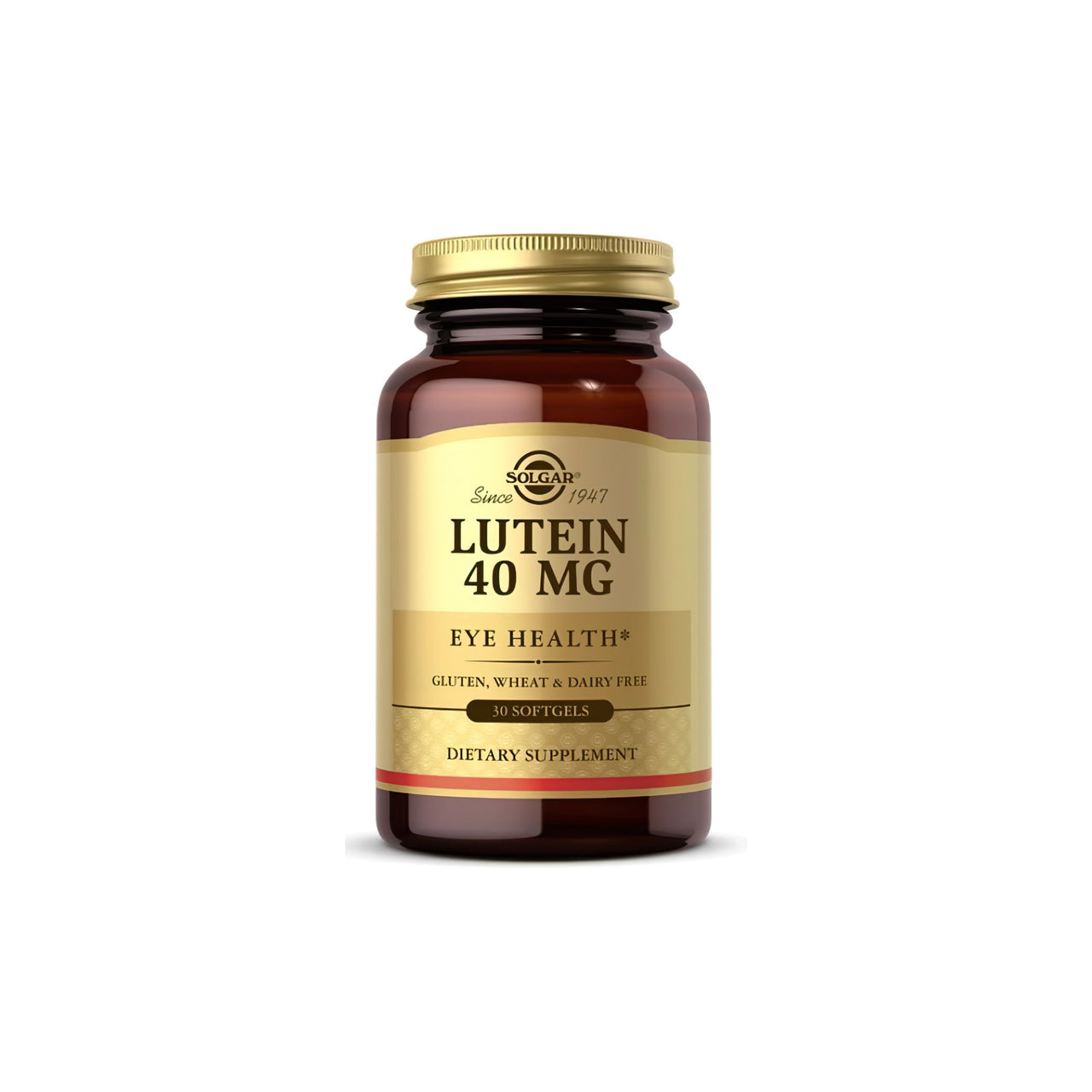 Eine Flasche Solgar Lutein 40 mg 30 Softgels Augengesundheit.