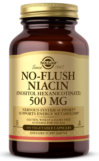 Diese Solgar No-Flush Niacin 500 mg Vitamin B3 Gemüsekapsel wurde speziell zur Unterstützung der kardiovaskulären Gesundheit durch die Regulierung der Blutfettwerte entwickelt. Mit einer Dosierung von 300 mg kann es helfen, den Kohlenhydratstoffwechsel zu verbessern.