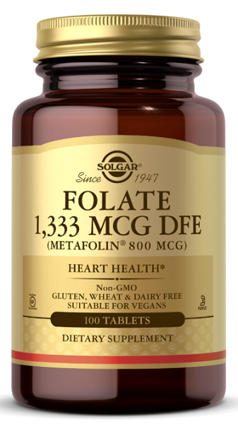 Solgar Folat 1.333 mcg DFE (Metafolina 800 mcg) 100 Tabletten defef.