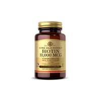 Vorschaubild für Solgar's Nahrungsergänzungsmittel mit einer Flasche Biotin 10000 mcg 60 pflanzliche Kapseln.