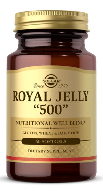 SolgarRoyal Jelly "500" 60 Weichkapseln - natürlicher Energieschub und Stimmungsaufheller.