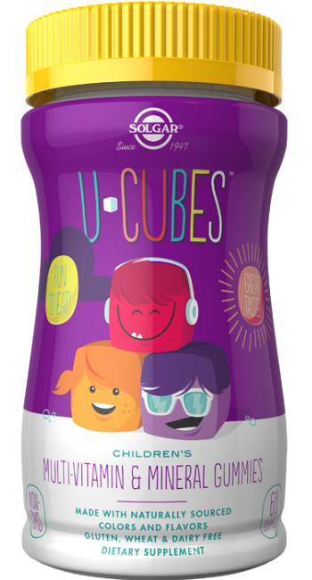 Solgar's U-Cubes Children's Multi-Vitamin and Mineral 60 Gummies are delicious gummies for children that support immunity and the proper development of the child.