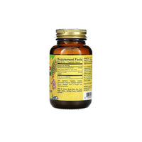 Vorschaubild für Eine Flasche Solgar Hawthorne Herb Extract, 60 pflanzliche Kapseln auf weißem Hintergrund.