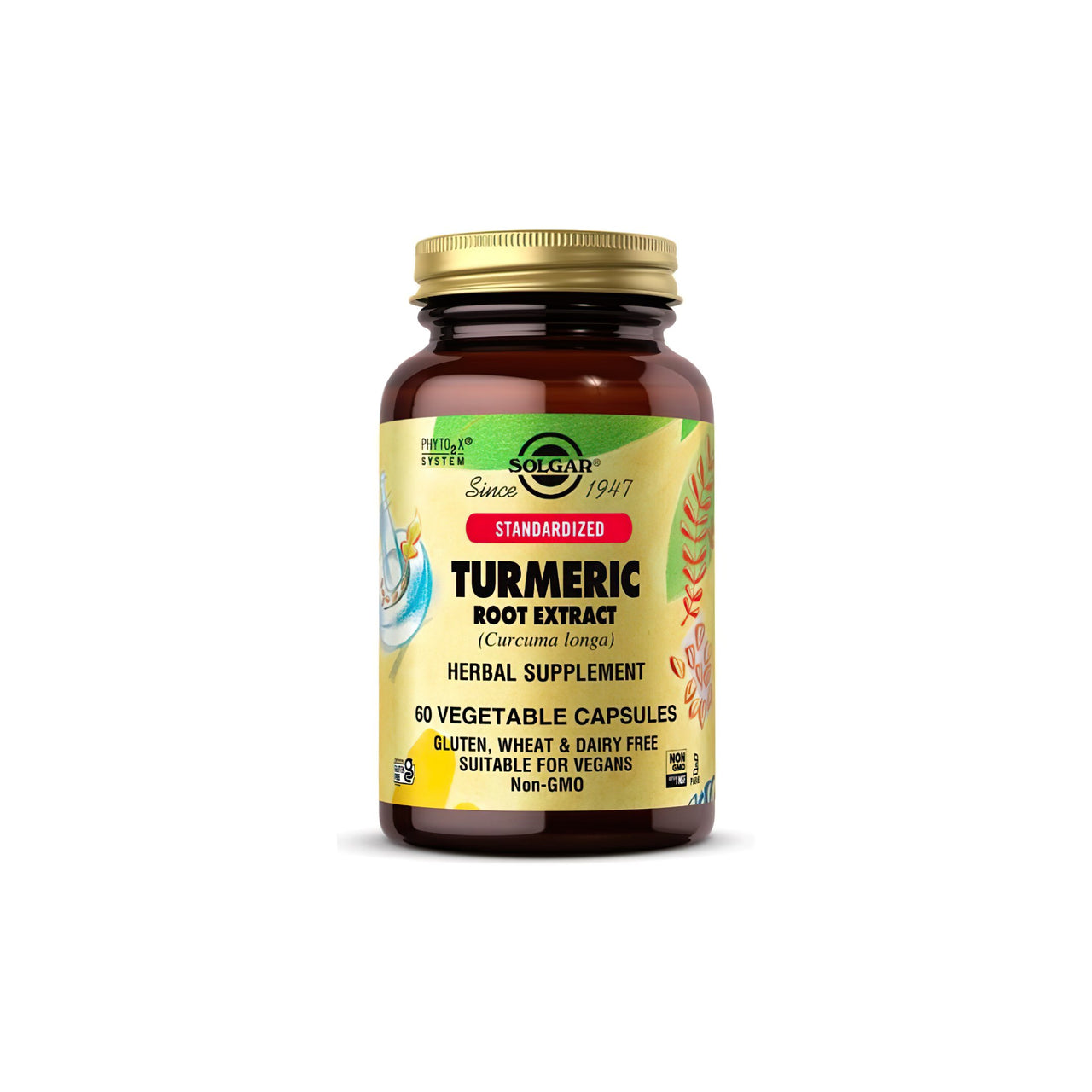 Solgar's Standardized Turmeric Root Extract 400 mg 60 Vegetable Capsules is a powerful supplement that offers antioxidant support and possesses health-promoting properties. Derived from turmeric root extract, this product harnesses the natural benefits of turmeric to promote overall well-being.