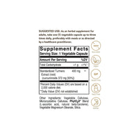 Daumennagel für Standardisierter Kurkuma-Wurzel-Extrakt 400 mg 60 pflanzliche Kapseln - supplement facts