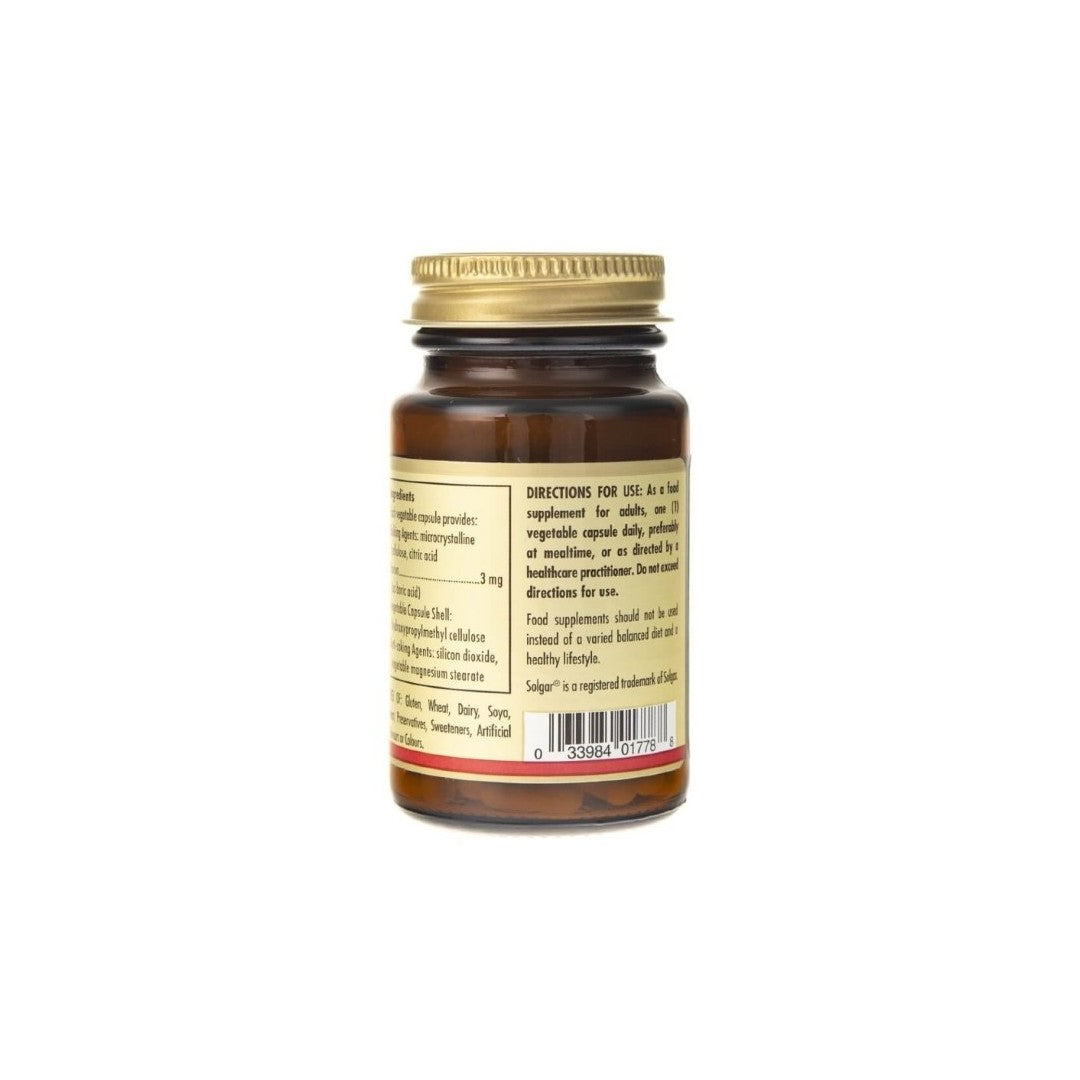 Boron 3 mg 100 Vegetable Capsules - supplement facts