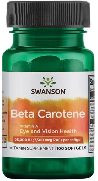 Beta-Carotin Nahrungsergänzungsmittel.