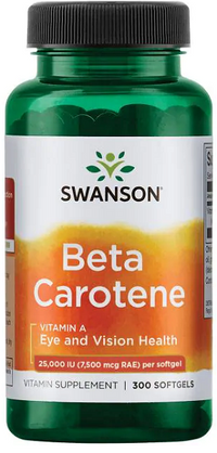 Vorschaubild für Beta-Carotin - 25000 IU 300 softgels Nahrungsergänzungsmittel von Swanson.