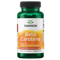 Thumbnail for Swanson's Beta-Carotene (Vitamin A) offers 25,000 IU per softgel and comes with 300 softgels, supporting eye and vision health.