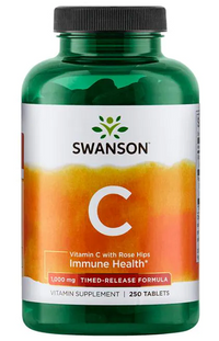 Thumbnail for Swanson's Vitamin C - 1000 mg 250 tabs Timed Release supplement is a powerhouse for supporting a healthy immune system. Fortified with rosehips, this vitamin C - 1000 mg 250 tabs Timed Release formula provides an extra boost of antioxidant properties to help protect against oxidative stress.