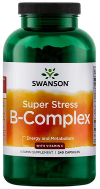 Vorschaubild für Eine Flasche Swanson B-Komplex mit Vitamin C - 500 mg 240 Kapseln.