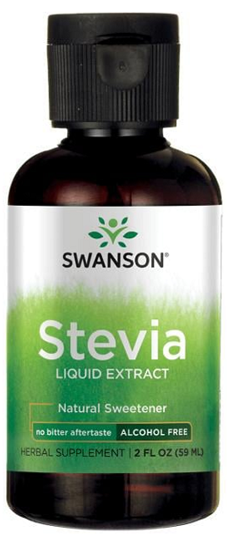 The Swanson Stevia Liquid Extract - 59 ml is a healthy alternative sugar substitute.