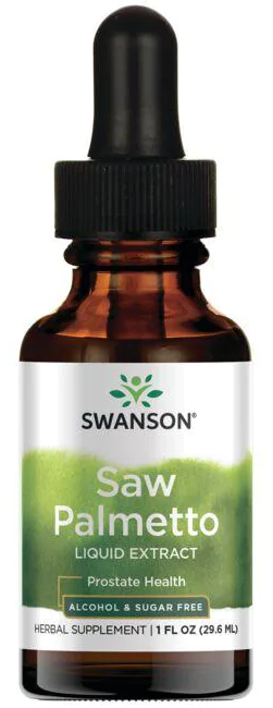 Swanson Sägepalme Flüssigextrakt - 29,6 ml Flüssigkeit für die Gesundheit der Prostata.