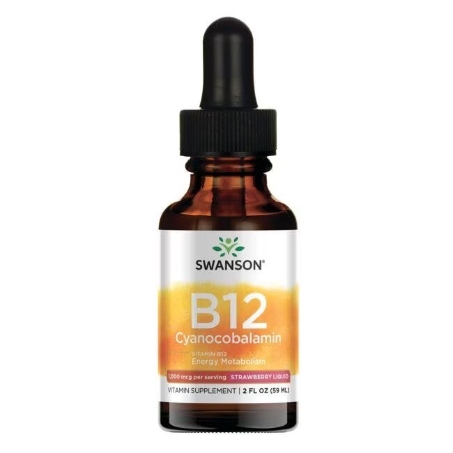 Vitamin B12 Cyanocobalamin 1000 mcg - Strawberry 59 ml Liquid