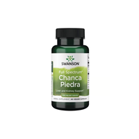 Thumbnail for A vibrant green bottle of Swanson Chanca Piedra 500 mg, designed to support liver and kidney health, contains 60 veggie capsules to naturally enhance your wellness journey.