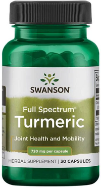 Thumbnail for Swanson Turmeric - 720 mg 30 capsules provide antioxidant support for joint health.
