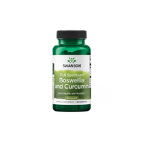 Thumbnail for A bottle of Swanson's Boswellia and Curcumin contains 60 green capsules designed to naturally enhance joint health and mobility.