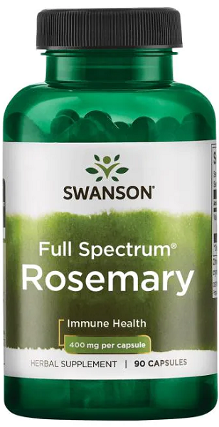 Swanson Rosmarin - 400 mg 90 Kapseln, vollgepackt mit Antioxidantien zur Bekämpfung freier Radikale.
