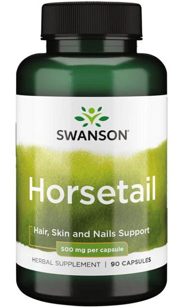 Swanson Schachtelhalm - 500 mg 90 Kapseln zur Unterstützung von Haar, Haut und Nägeln.