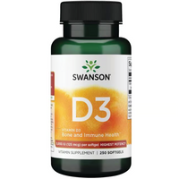 Thumbnail for Swanson Vitamin D3 5000 IU, in a green bottle with 250 softgels, enhances bone health and supports a robust immune system.