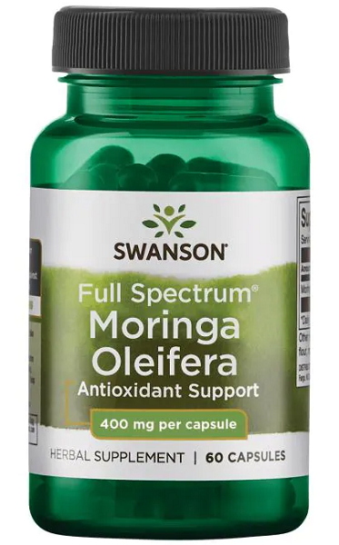 Swanson Moringa Oleifera - 400 mg 60 Kapseln Antioxidative Unterstützung zur Reduzierung von oxidativem Stress und Zellschäden.
