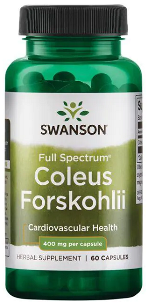 Swanson Coleus Forskohlii - 400 mg 60 Kapseln.