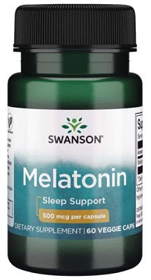Swanson Melatonin - 0,5 mg 60 Veggie-Kapseln Schlafunterstützungskapseln.