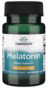 Daumennagel für Swanson Melatonin - 0,5 mg 60 Veggie-Kapseln Schlafunterstützungskapseln.