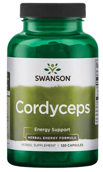 Swanson Cordyceps - 600 mg 120 Kapseln Energie-Ergänzung Kapseln.