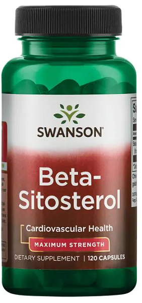 Swanson Beta-Sitosterol - 80 mg 120 Kapseln, ein Nahrungsergänzungsmittel.