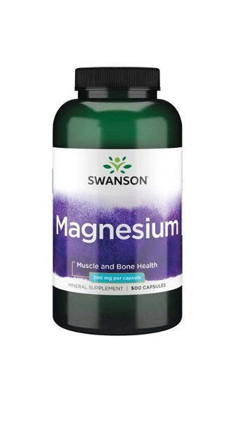 Swanson Magnesiumoxid - 200 mg 500 Kapseln.