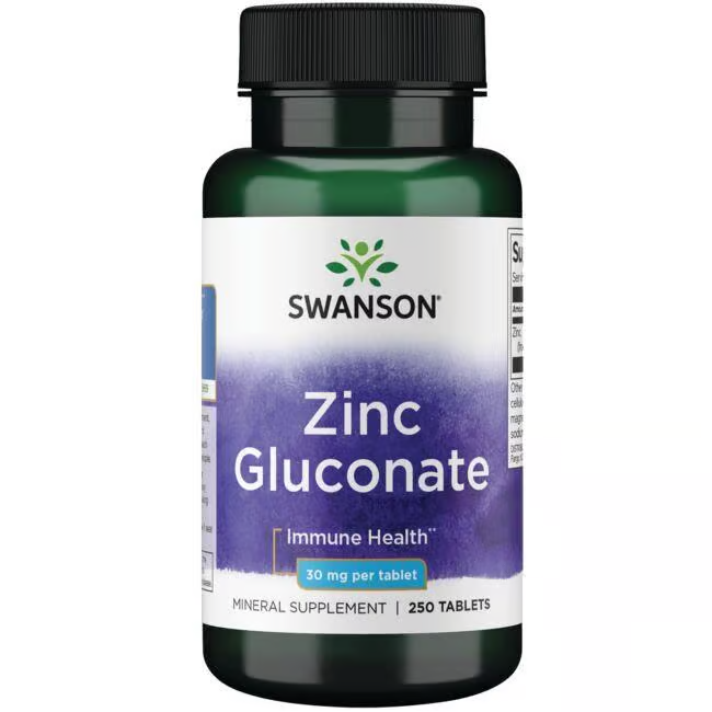 Zinc Gluconate 30 mg 250 Tablets