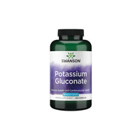 Thumbnail for Bottle of Swanson Potassium Gluconate 99 mg dietary supplements containing 250 capsules for nervous system, cardiovascular and heart health.