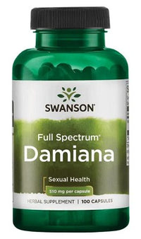 Vorschaubild für Eine Flasche Swanson Damiana - 510 mg 100 Kapseln.