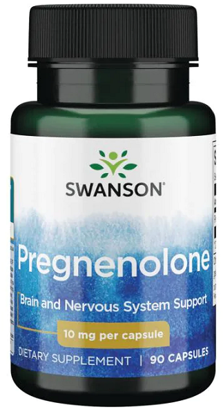 Ein starkes Prohormonpräparat für die Gesundheit des Gehirns - Swanson Pregnenolone - 10 mg 90 Kapseln.