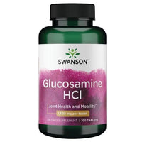 Thumbnail for A bottle of Swanson Glucosamine HCI 1500 mg 100 Tablets, labeled for joint health and mobility with 1,500 mg per tablet, containing 100 tablets. It’s designed for optimal joint support and cartilage regeneration.